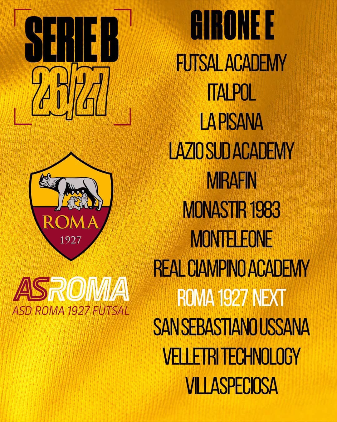 Serie B | Roma 1927 Next nel Girone 